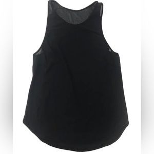 Lululemon Women's Black Partial Sheer Athletic Yoga Tank Top Shirt Sz Size 4